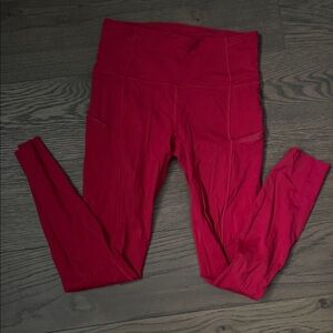 lululemon athletica  fast and free red Leggings
